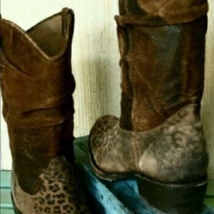 Woman’s corral cowgirl boots.